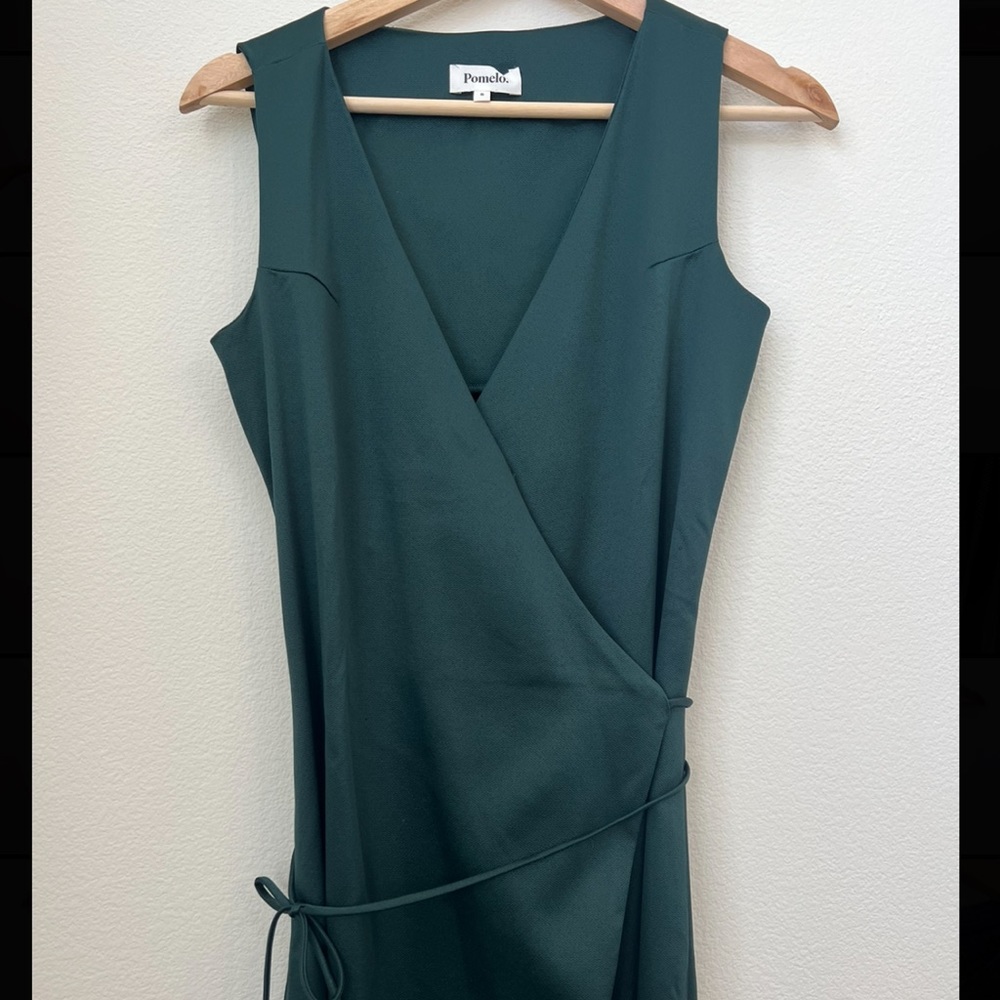 Small Pomelo Wrap Wide Leg Pantsuit